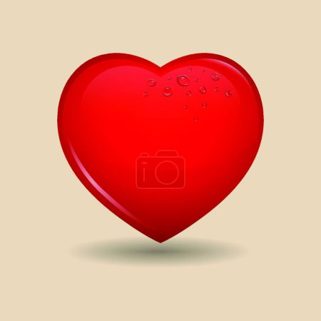 Ilustración de Corazón húmedo, ilustración vectorial diseño simple - Imagen libre de derechos
