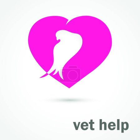 Illustration for Vet help, vector illustration simple design - Royalty Free Image