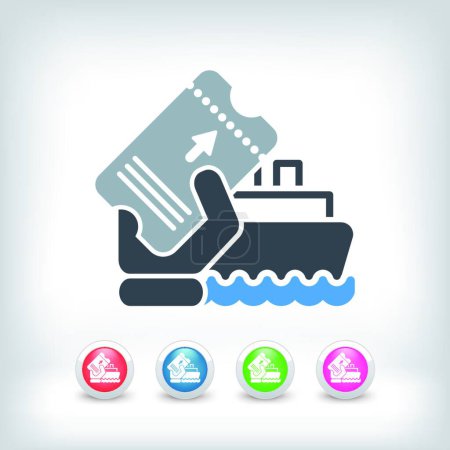 Illustration for Boat ticket, vector illustration simple design - Royalty Free Image