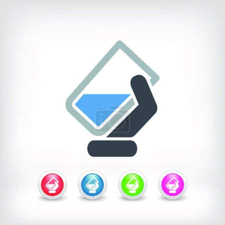 Illustration for Water glass icon vector illustration - Royalty Free Image