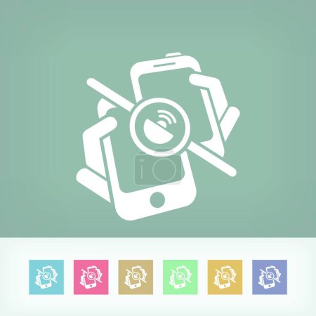 Illustration for Mobile connection icon vector illustration - Royalty Free Image