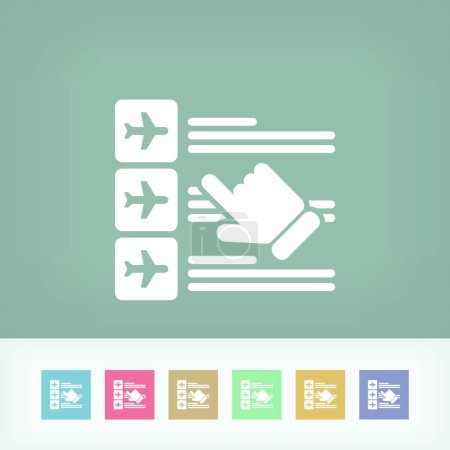 Téléchargez les illustrations : Illustration vectorielle icône de réservation de ligne aérienne - en licence libre de droit
