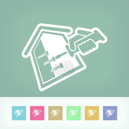 Illustration for House repair vector illustration - Royalty Free Image