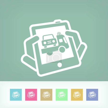 Illustration for Car assistance icon vector illustration - Royalty Free Image