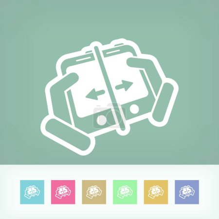 Ilustración de "Transferencia de Smartphone "icono web ilustración vectorial - Imagen libre de derechos