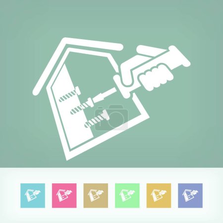 Illustration for House repair, graphic vector illustration - Royalty Free Image