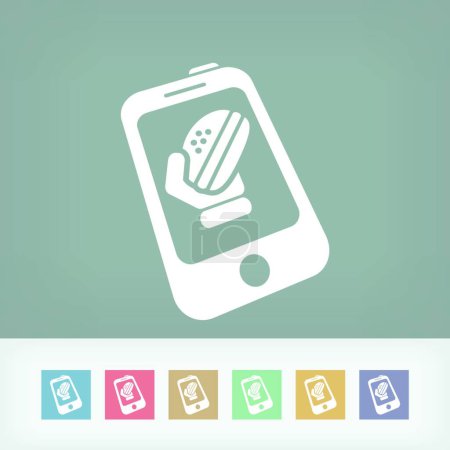 Ilustración de "Contacto para llevar "ilustración del vector icono web - Imagen libre de derechos