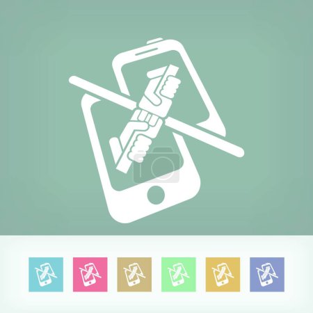Ilustración de "Conexión de dispositivos "ilustración del vector icono web - Imagen libre de derechos