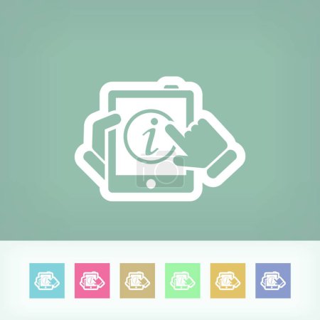 Ilustración de "Info dispositivo móvil "icono web vector ilustración - Imagen libre de derechos