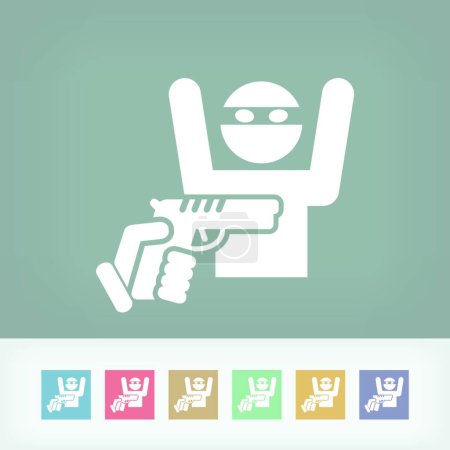 Illustration for Heist icon vector illustration - Royalty Free Image