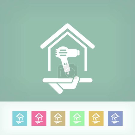 Illustration for Service house icon, vector illustration simple design - Royalty Free Image
