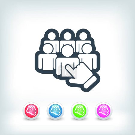 Illustration for Staff selection icon vector illustration - Royalty Free Image