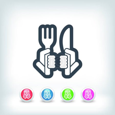 Ilustración de Icono del restaurante vector ilustración - Imagen libre de derechos