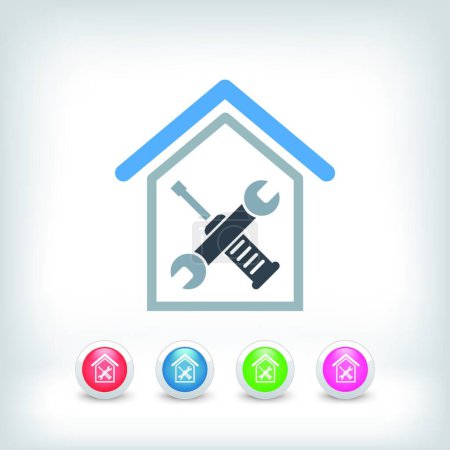 Illustration for Home repair, vector illustration simple design - Royalty Free Image