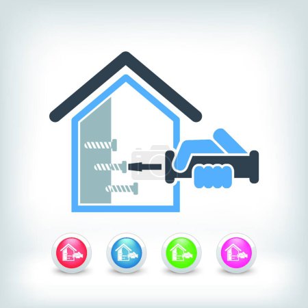 Illustration for Home repair, vector illustration simple design - Royalty Free Image