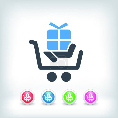 Illustration for Cart store icon, vector illustration simple design - Royalty Free Image