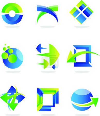 Téléchargez les illustrations : Logo ensemble de conception, illustration vectorielle conception simple - en licence libre de droit