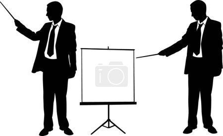 Illustration for Pointing men, vector illustration simple design - Royalty Free Image