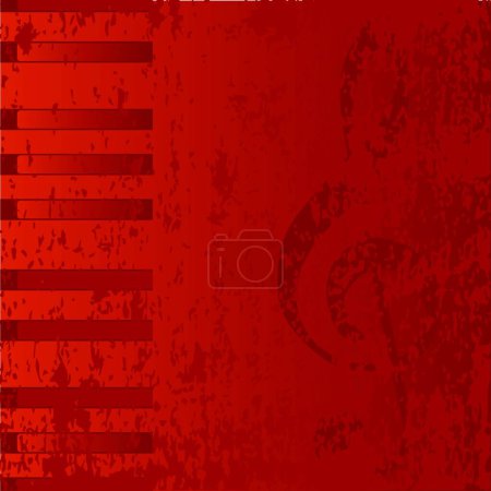 Illustration for Red Musical Background vector illustration - Royalty Free Image