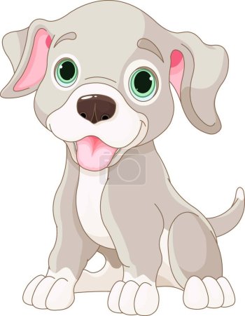 Illustration for Cute puppy vector illustration - Royalty Free Image