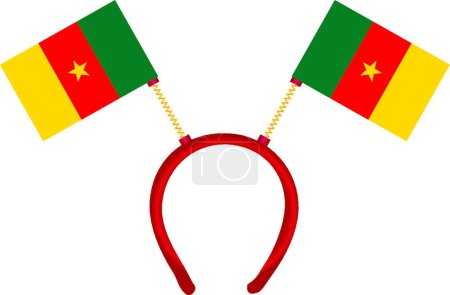 Ilustración de Tocado ingenioso banderas Camerún - Imagen libre de derechos