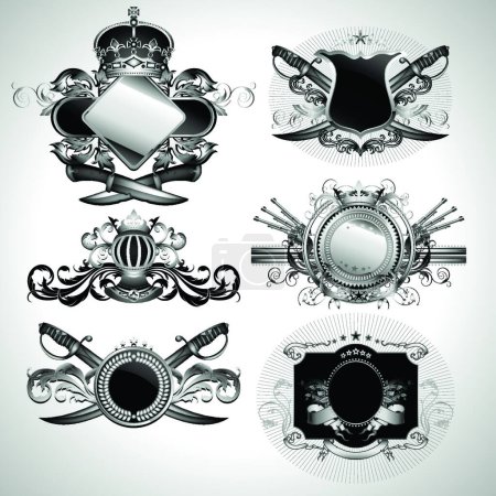Illustration for "set of ornamental labels" - Royalty Free Image