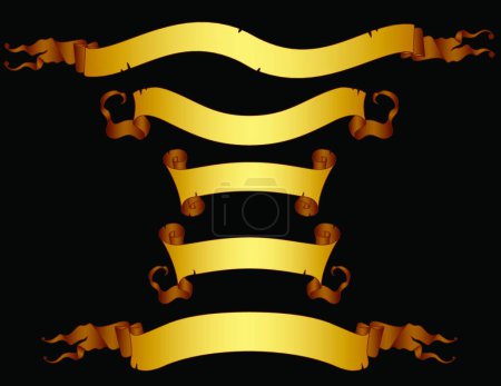 Illustration for Set of ribbons vector illustration - Royalty Free Image