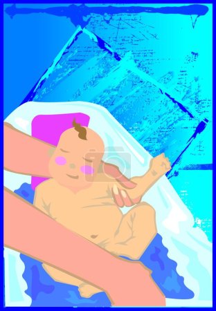 Illustration for Baby Bath  vector illustration - Royalty Free Image