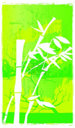 Illustration for Bamboo green vector illustration - Royalty Free Image