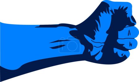 Illustration for Blue Hand Grapsing vector illustration - Royalty Free Image