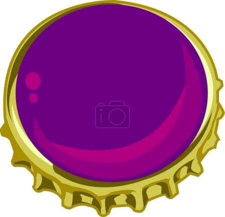 Ilustración de Tapa de botella Ilustración vector púrpura - Imagen libre de derechos
