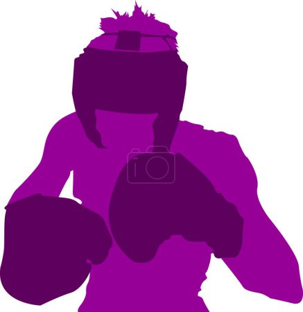 Illustration for Boxer icon vector illustration - Royalty Free Image