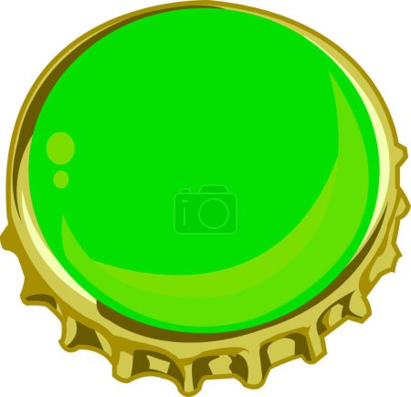 Ilustración de Tapa de botella Ilustración vector verde - Imagen libre de derechos