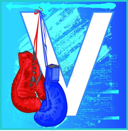 Illustration for Boxing Gloves vector illustration - Royalty Free Image