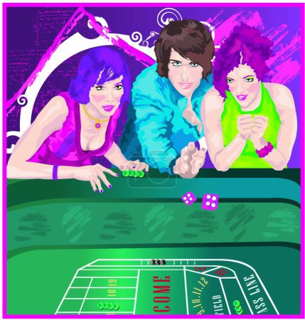 Téléchargez les illustrations : Illustration des dés du Casino - en licence libre de droit
