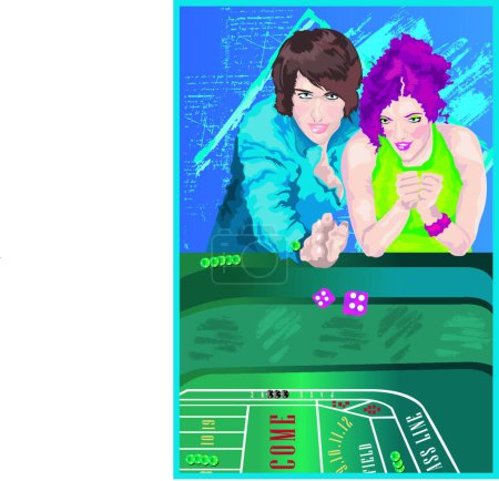 Ilustración de Ilustración de los dados del casino - Imagen libre de derechos