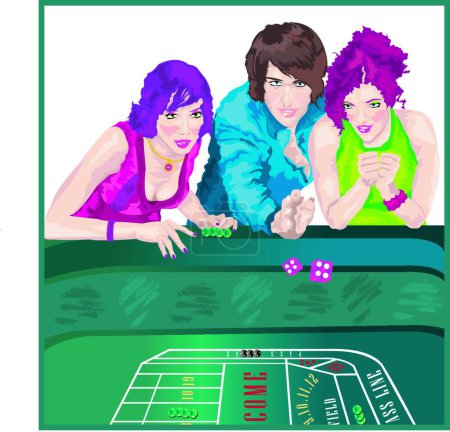 Illustration for Illustration of the Casino Dice - Royalty Free Image