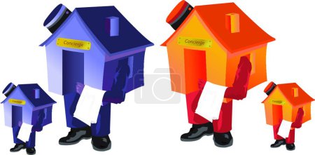Illustration for Illustration of the House Concierge - Royalty Free Image