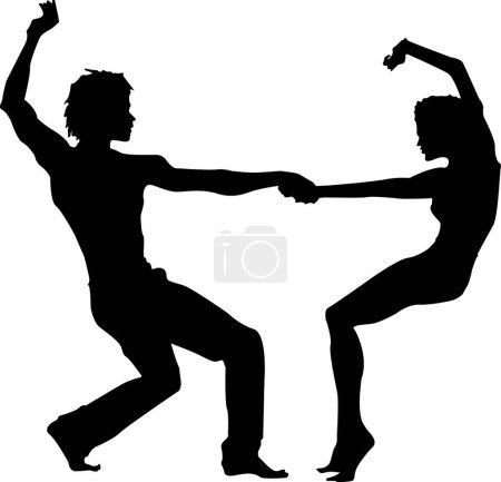 Ilustración de Ilustración de la pareja bailando - Imagen libre de derechos