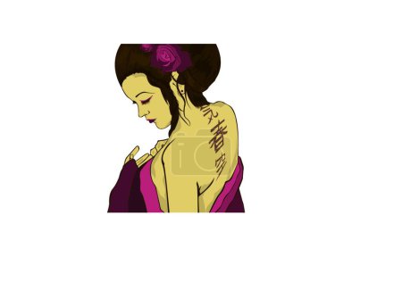 Ilustración de Geisha, ilustración de icono simple web - Imagen libre de derechos