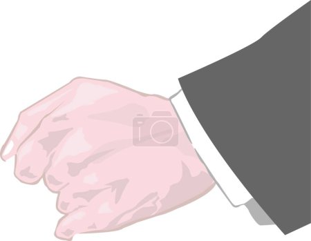 Téléchargez les illustrations : Main d'un homme d'affaires, illustration vectorielle graphique - en licence libre de droit