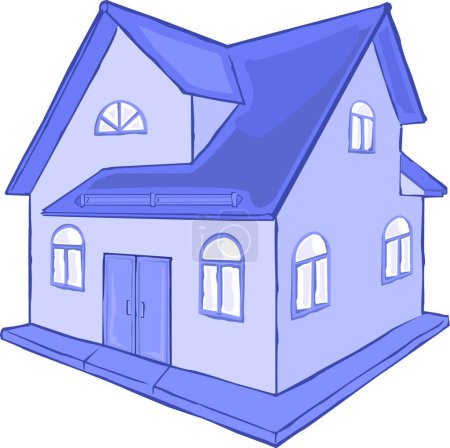 Ilustración de Casa, ilustración vectorial simple - Imagen libre de derechos