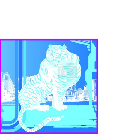 Téléchargez les illustrations : Icône japonaise Tiger Asia pour web, illustration vectorielle - en licence libre de droit
