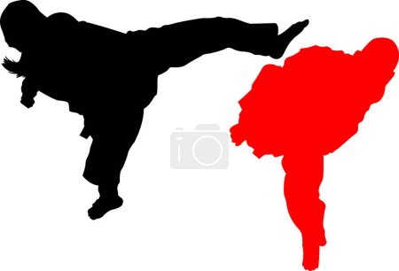 Illustration for Karate, vector illustration simple design - Royalty Free Image