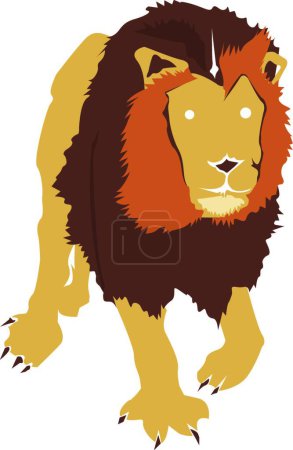 Téléchargez les illustrations : Lion, illustration d'icône simple web - en licence libre de droit
