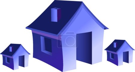 Illustration for Houses, vector illustration simple design - Royalty Free Image