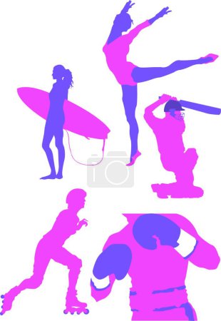 Illustration for Surf, colorful vector illustration - Royalty Free Image