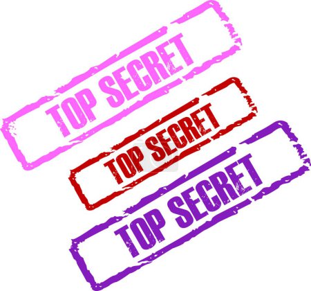 Illustration for Top secret stamps, simple vector illustration - Royalty Free Image