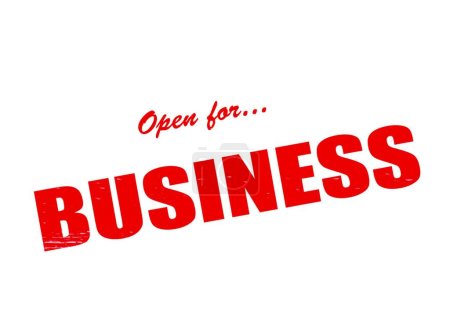 Illustration for "Open for business" web icon vector illustration - Royalty Free Image