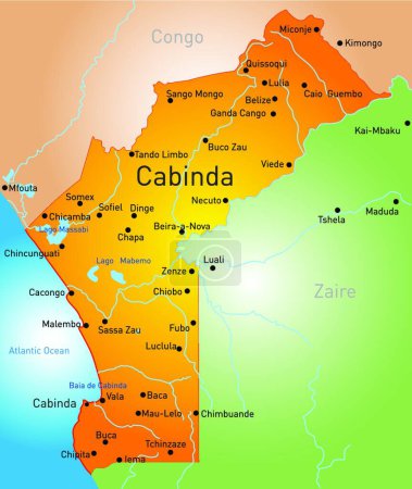 Ilustración de Ilustración de vector colorido de Cabinda - Imagen libre de derechos